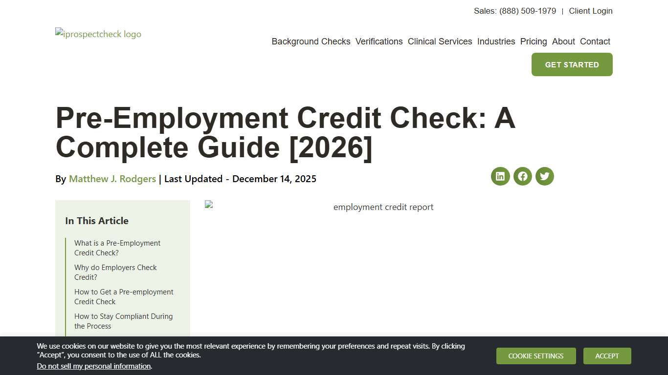 Pre-Employment Credit Check: A Complete Guide [2026]